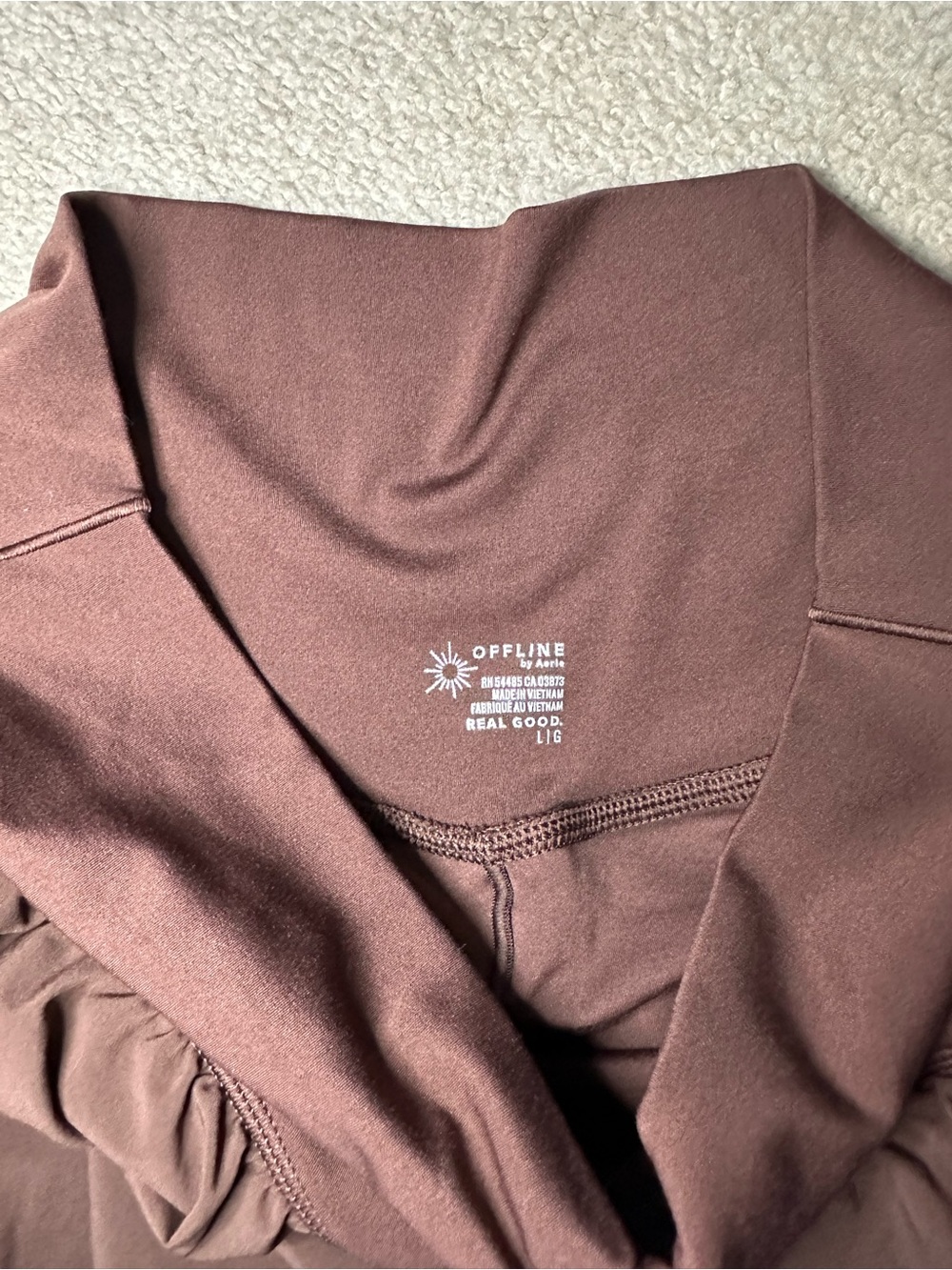 aerie Brown Layered Flowy Shorts - Picture 2 of 4